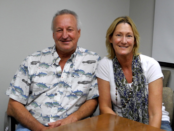 UTMB researchers Larry Denner and Kelly Dineley.