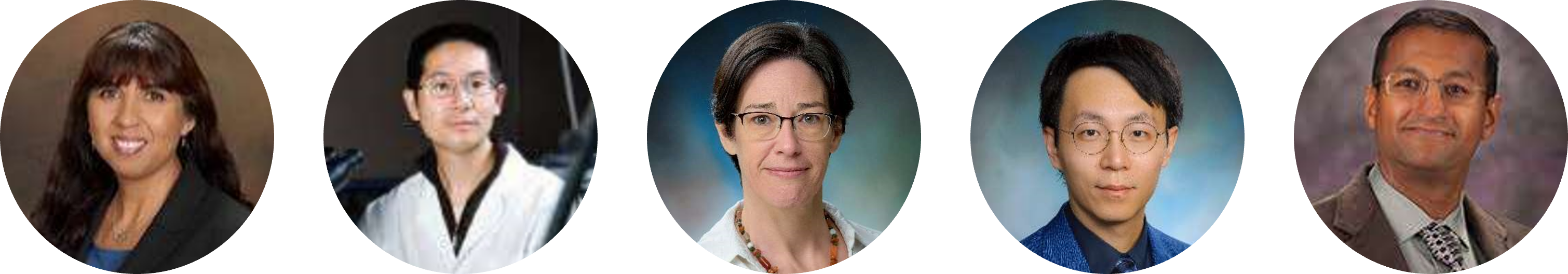 images of Drs. Gracie Vargas, Wenbo Zhang, Robin Stephens, Yunfeng Chen & Bala Natarujan