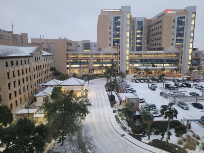 campus snow 3 Image of campus in snow