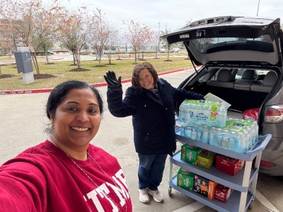 snow lcc 3 Two women delivering snacks