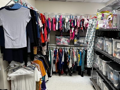 Photo of clothes on racks