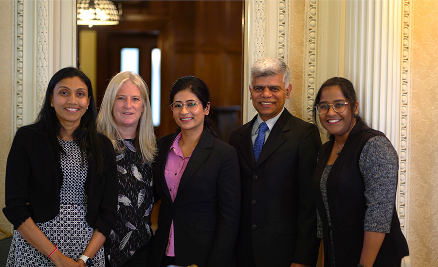 Drs. Patel, Dabi, Residents, and Residency Program Coordinator Jeanene Delarosa Photo of Drs. Patel, Dabi, Residents, and Residency Program Coordinator Jeanene Delarosa