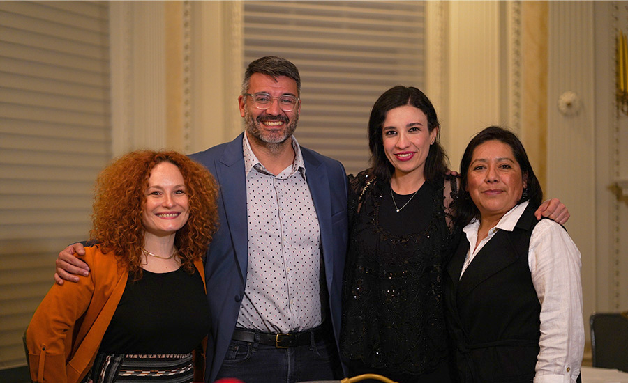 Drs. Fracassi, Montalbano, Post-Doc Fellow (Kolahchi), and Dr. Cuevas Photo of Drs. Fracassi, Montalbano, Post-Doc Fellow (Kolahchi), and Dr. Cuevas