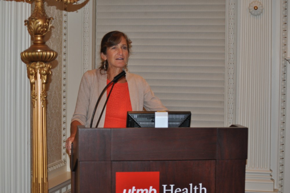 Photo of Argye Hillis, MD at podium