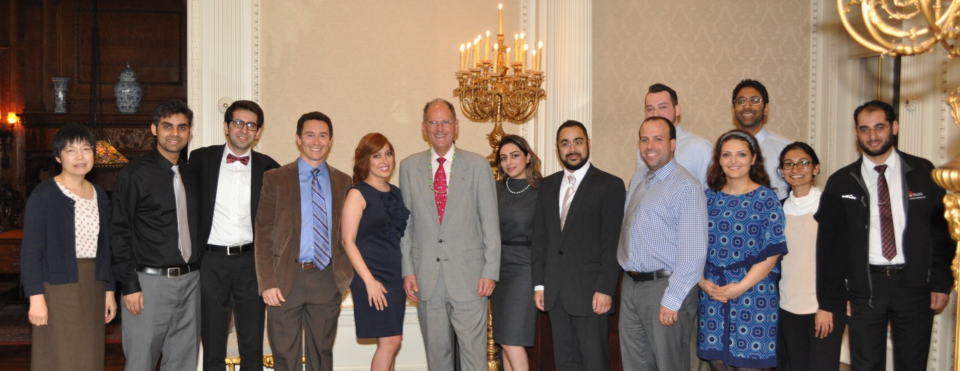 Photo of residents with Dr. Martin Samuels