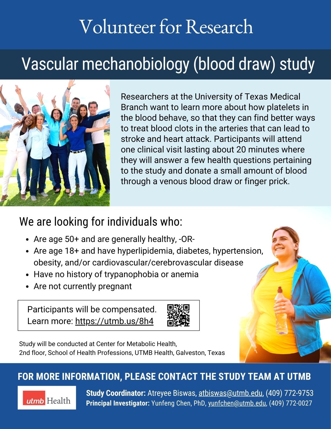 Vascular mechanobiology (blood draw) study