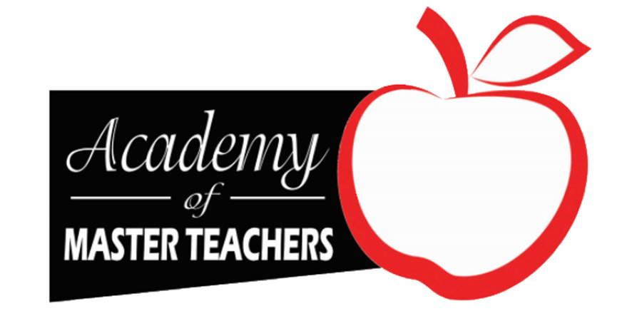 Academy of Master Teachers logo with an apple graphic