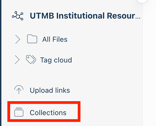 Collections Screenshot of Collections in the side bar