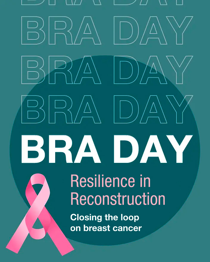 BRA Day graphic: Resilience in Reconstruction, Closing the loop on breast cancer